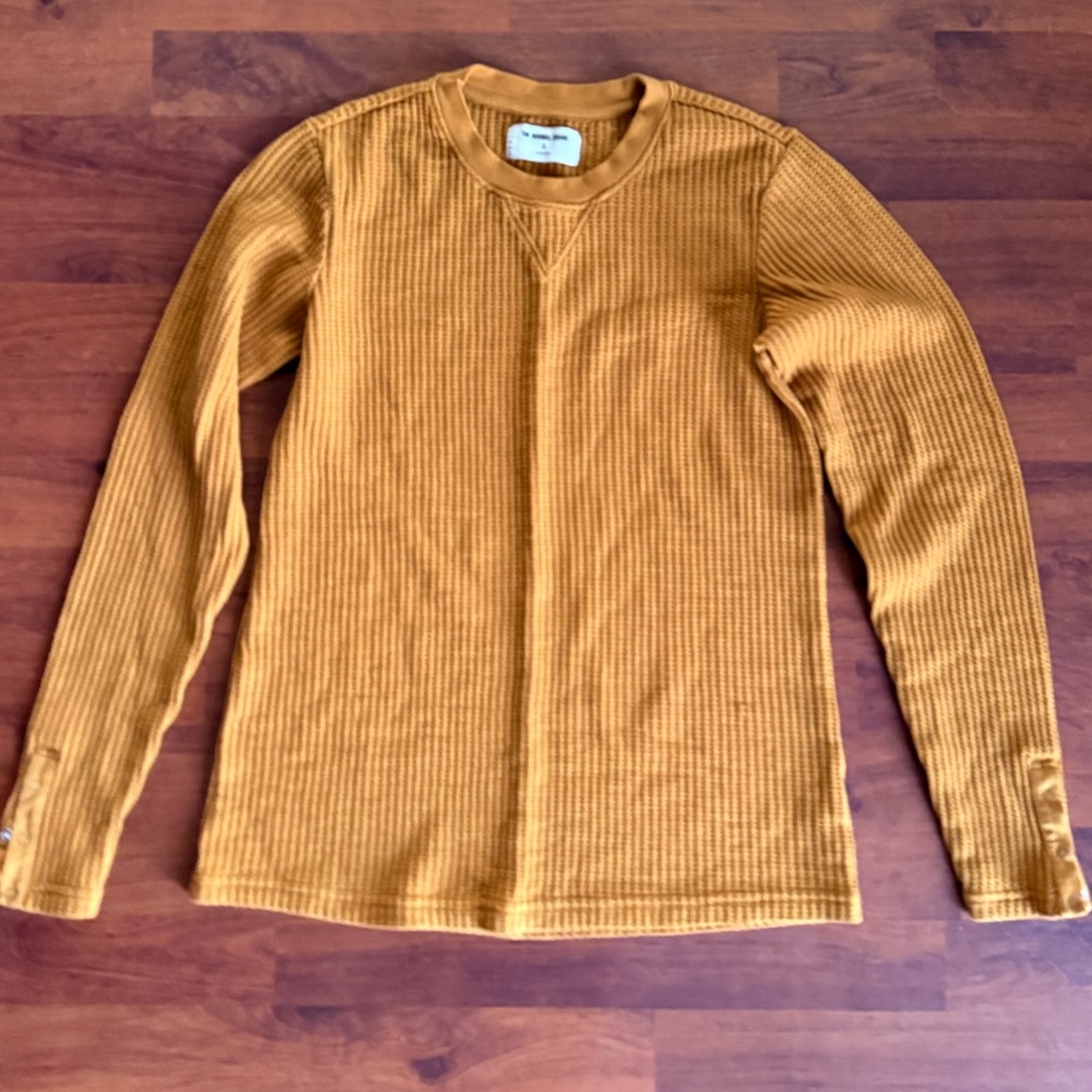 The‎ Normal Brand Tan Waffle Knit Henley - Picture 2 of 10
